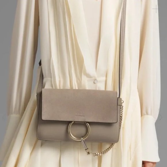 See By Chloe Handbags - Chloe Faye Small Crossbody Bag Suede - Motty Grey